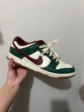 Nike Dunk Low in Green, White & Burgundy